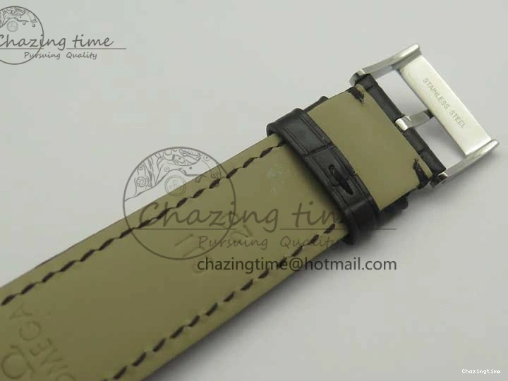 0316 De Ville Prestige Small Second TWF 1:1 Best Edition Black Dial on Black Leather Strap MIYOTA Resilient 8037